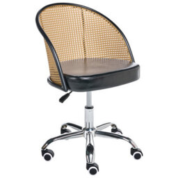 Beliani Desk Chair Baltimore Faux Leather Black - thumbnail 1