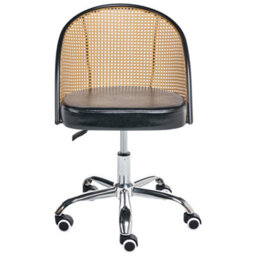 Beliani Desk Chair Baltimore Faux Leather Black - thumbnail 4