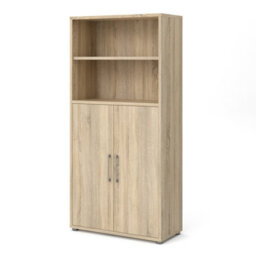 Furniture To Go Prima Bookcase 4 Shelves With 2 Doors In Oak - thumbnail 3