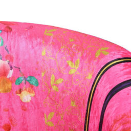 Tub Chair Armchair Club Chair In Pink Patchwork Fabric - thumbnail 9