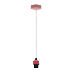 Pink Vintage Industrial Pendant Light E27 Bulb Holder Ceiling Rose Lamp Fixture
