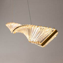 Luminosa Lighting Luminosa Krone Modern 100Cm Bar Pendant Ceiling Light Brass 3000K 1900Lm Crystal Shade - thumbnail 4