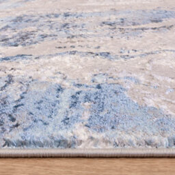 The Rug Edit Ritz Abstract Metallic Blue Living Room Rug - 200X275Cm - thumbnail 9
