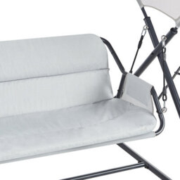 Beliani Patio Swing Solagna Metal Light Grey - thumbnail 6