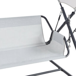 Beliani Patio Swing Solagna Metal Light Grey - thumbnail 7