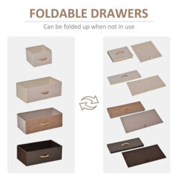 Wyld Haus Neelvefa 5-Drawer Fabric Storage Tower With Steel Frame And Wood-Effect Top, Multi-Coloured - thumbnail 5