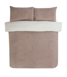 Smart Living Luxury Super Soft & Reversible Teddy Fleece Duvet Cover And Pillowcase - thumbnail 4