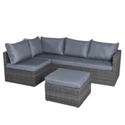 Bravich Forli 6 Seater Rattan Corner Sofa & Footstool Garden Furniture Set With Rain Cover - thumbnail 8