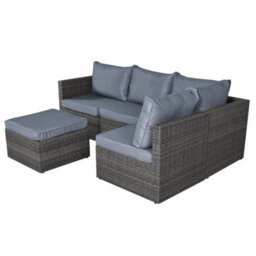 Bravich Forli 6 Seater Rattan Corner Sofa & Footstool Garden Furniture Set With Rain Cover - thumbnail 4