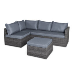 Bravich Forli 6 Seater Rattan Corner Sofa & Footstool Garden Furniture Set With Rain Cover - thumbnail 5