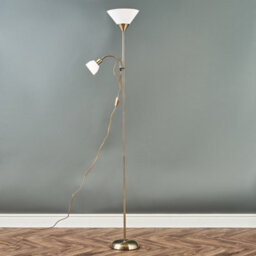 Valuelights Mozz Antique Brass Mother And Child Floor Lamp With Bulbs - thumbnail 2