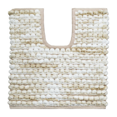 Allure Bath Fashions Marl Chunky Bobble Toilet Mat Non Slip - Natural - image 1