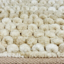 Allure Bath Fashions Marl Chunky Bobble Toilet Mat Non Slip - Natural - thumbnail 2