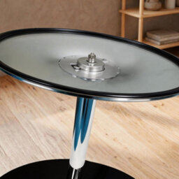 Homcom Round Bar Table, Dining Table With Tempered Glass Top And Steel Frame - thumbnail 9