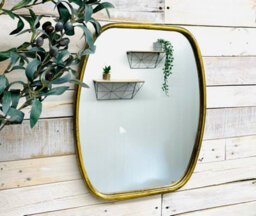 My Square Mile Gold Wall Mirror For Hallways Bathrooms, Height 49Cms, Width 39Cms, Depth 39Cms  Pre Installed Rear Hanging Bracket. - thumbnail 1