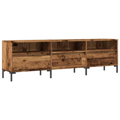 Berkfield Sturdy Tv Cabinet Old Wood 150X30X44.5 Cm Engineered Wood - image 1