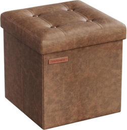 LEDREM Mazie Collection - Storage Ottoman, 38 Cm Folding Foot Rest Stool, Ottoman Storage Box, Easy Assembly, For Living Room, Bedroom - thumbnail 2