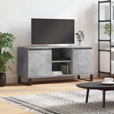 Berkfield Tv Cabinet Concrete Grey 104X35X50 Cm Engineered Wood - image 1