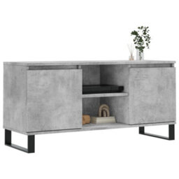 Berkfield Tv Cabinet Concrete Grey 104X35X50 Cm Engineered Wood - thumbnail 3