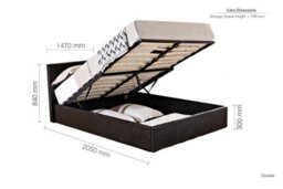 Birlea Berlin Double Ottoman Bed Brown - thumbnail 9
