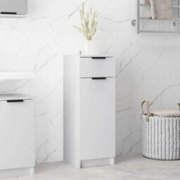 Berkfield Classic Bathroom Cabinet White 32X34X90 Cm Engineered Wood - thumbnail 2