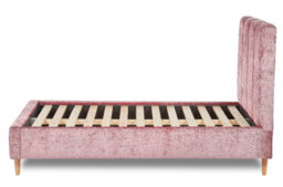 Divan Base Direct Zen Fabric Bed With Fluted Headboard Panels Bed Base Only 5Ft King- Pavia Powder - thumbnail 4