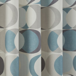 Fusion Sander 100% Cotton Light Filtering Pair Of Duck Egg Eyelet Curtains - thumbnail 3