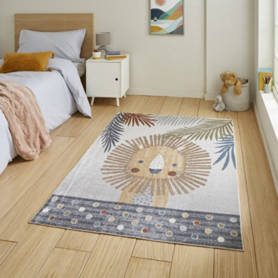 eXtreme Kids Lion Rug, Easy To Clean Modern Rug 80 X 150Cm