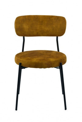 Buttercup Farm Stackable Glenn Dining Chairs (Pack Of 2) - Velvet - L52 X W52 X H78 Cm - Mustard - image 1