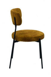 Buttercup Farm Stackable Glenn Dining Chairs (Pack Of 2) - Velvet - L52 X W52 X H78 Cm - Mustard - thumbnail 4