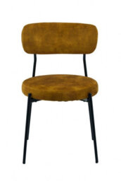 Buttercup Farm Stackable Glenn Dining Chairs (Pack Of 2) - Velvet - L52 X W52 X H78 Cm - Mustard - thumbnail 2