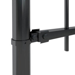 Walplus Garden Fence With Hoop Top Steel 359X80 Cm Black - thumbnail 4