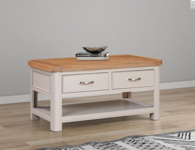 Buttercup Farm Bologna Painted Coffee Table With 2 Drawers - image 1