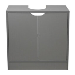 Urbn-Living Urbnliving Height 60Cm Bathroom Sink Grey Cabinet With Full Pedestal - thumbnail 2