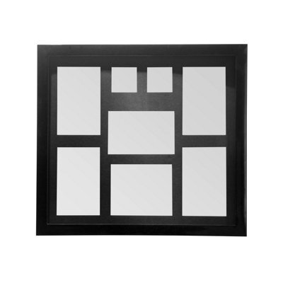 Orsina Glamarous Black Multi Photo Frame For Bedroom,eye-Catching Polyresin Image Holder, Poster Frame For Gifting - image 1