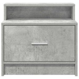 Berkfield Bedside Cabinet With Drawer Concrete Grey 51X31X47 Cm - thumbnail 4