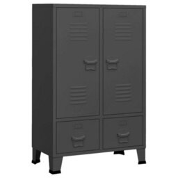 Berkfield Industrial Industrial Wardrobe Anthracite 67X35X107 Cm Steel