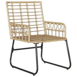 Berkfield Garden Dining Set 3 Pcs Poly Rattan, Steel - thumbnail 6