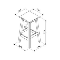 Core Products Corona Grey Live Edge Rectangular High Breakfast Bar Table & Stool Set, H100Cm X W65Cm X D100Cm - thumbnail 6