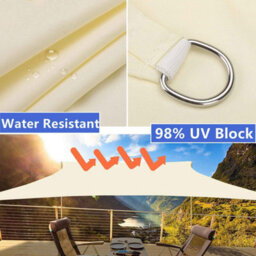 5X3M Waterproof Sun Shade Sail Awning Canopy For Outdoor Garden Patio Camping - thumbnail 4