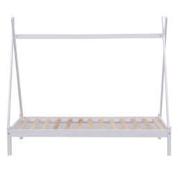 SlumberWorx Harry Kids Childrens Wooden Teepee Tent Single Bed Frame (White) - thumbnail 5