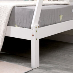 SlumberWorx Harry Kids Childrens Wooden Teepee Tent Single Bed Frame (White) - thumbnail 7