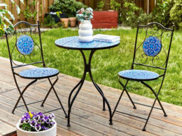 Beliani Bistro Table Cigliano 60 Cm 60 Cm Metal Black - thumbnail 2
