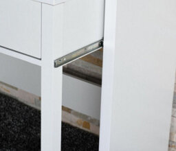 Urbn-Living Urbnliving 88Cm Height White Wooden Pull Out Workstation Desk Display Table Storage Furniture - thumbnail 4