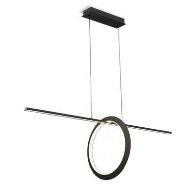 Luminosa Lighting Luminosa Kitesurf Loop Under Linear Pendant, 30W Led, 3000K, 2400Lm, Black - image 1