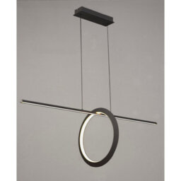 Luminosa Lighting Luminosa Kitesurf Loop Under Linear Pendant, 30W Led, 3000K, 2400Lm, Black - thumbnail 2