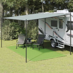 Berkfield Tent Carpet Light Green 250X400 Cm Hdpe - thumbnail 1
