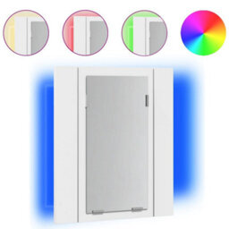 Berkfield Stylish Led Bathroom Mirror Cabinet White 40X12X45 Cm