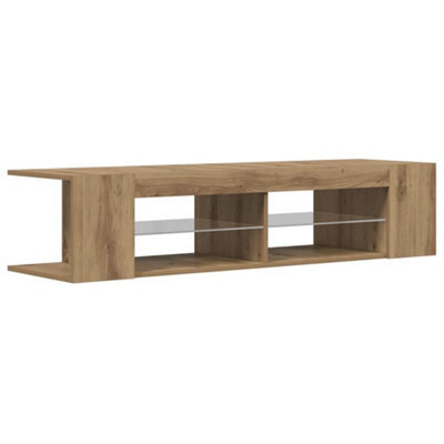 Berkfield Modern Tv Cabinet With Led Lights Artisan Oak 135X39X30 Cm Engineered Wood - image 1