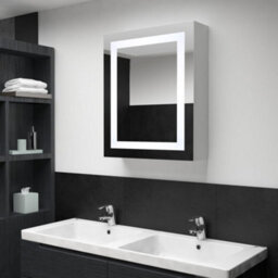 Berkfield Led Bathroom Mirror Cabinet 50X13X70 Cm - thumbnail 1